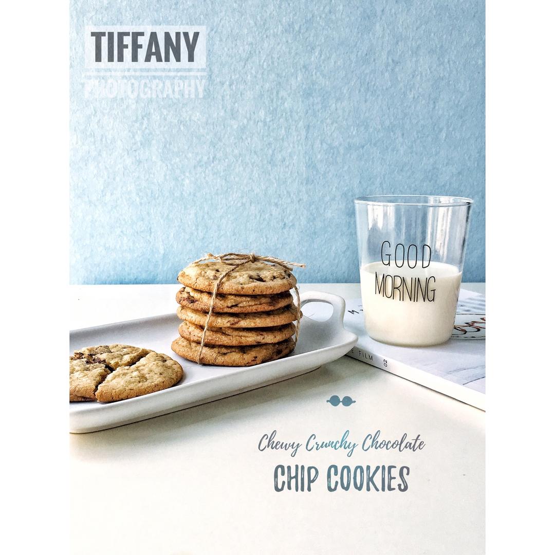 5C超扁平大COOKIE--Chewy Crunchy Chocolate Chip Cookies