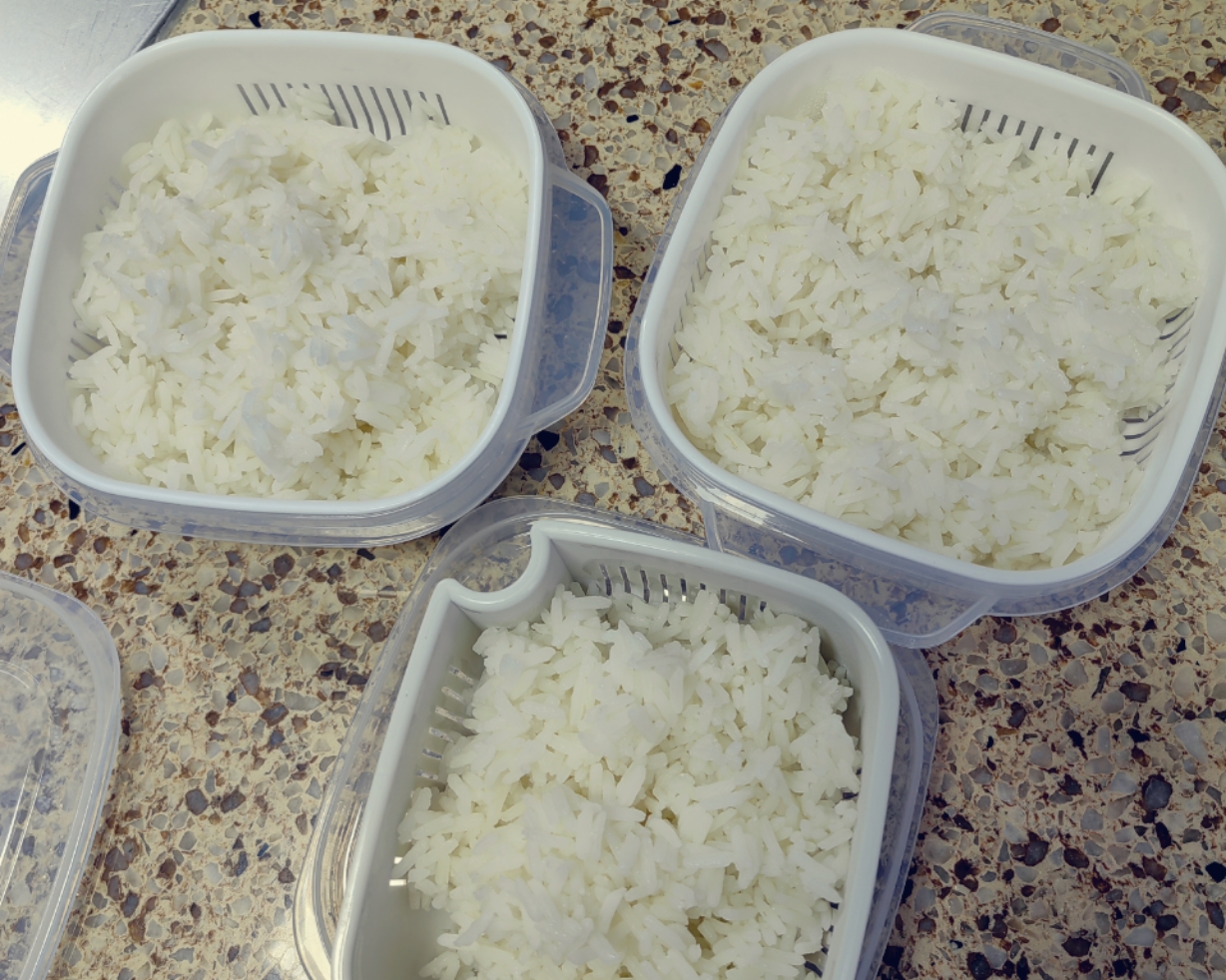 沥大米饭的做法