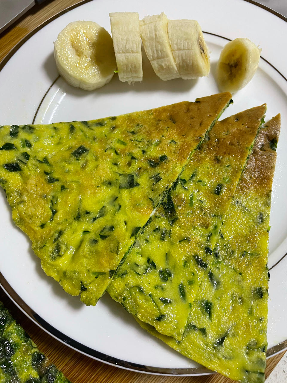 菠菜鸡蛋饼