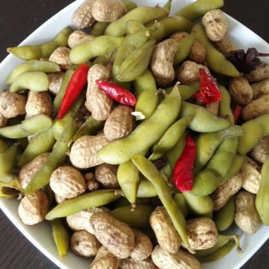 煮毛豆  花生