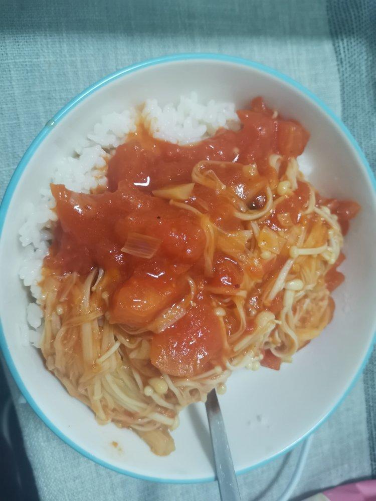 番茄烩金针菇