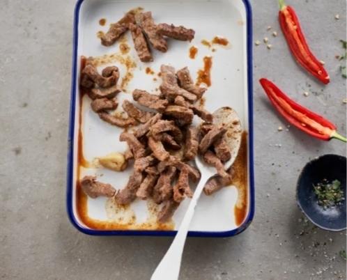 炒牛肉条，基础高温料理的做法