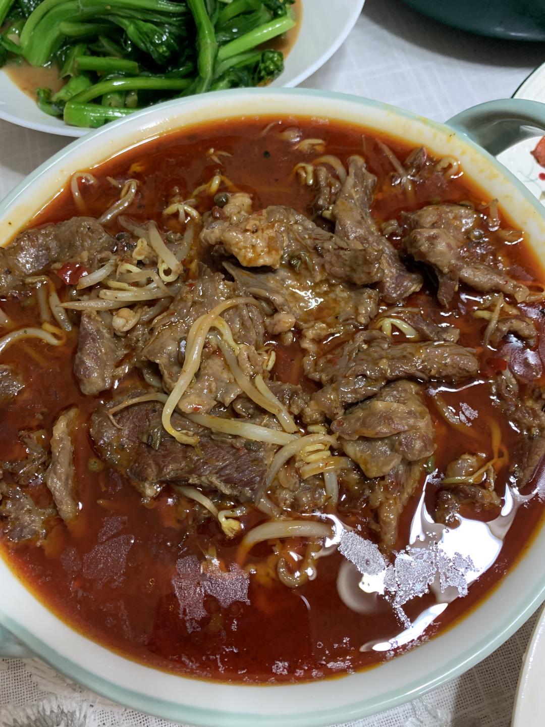 水煮爽滑牛肉片的做法