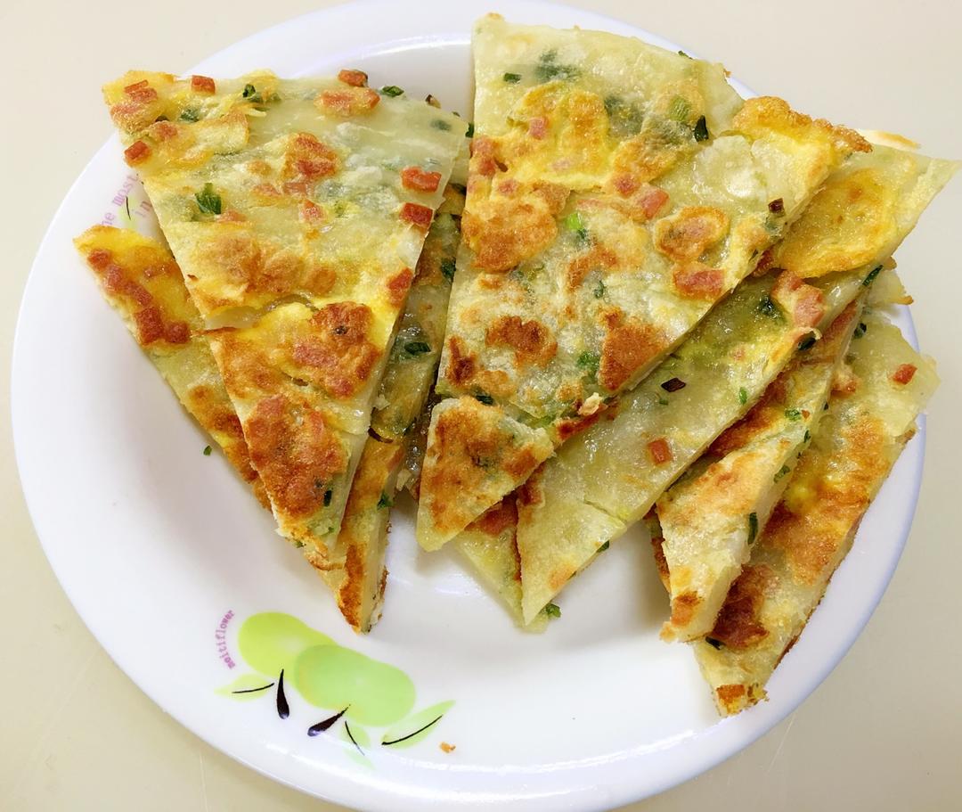 鸡蛋葱油饼                  （更新饼坯保存方法）