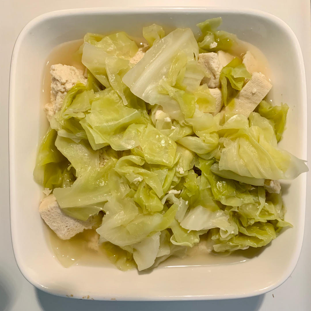 《昨日的美食》之高丽菜跟厚扬豆腐的炖煮