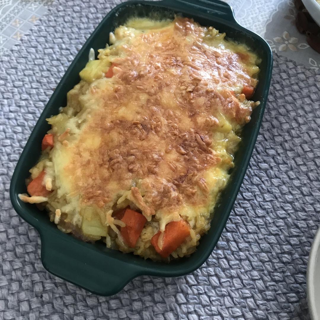 堂妈教你咖喱鸡肉焗饭