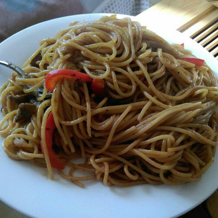 黑椒牛柳炒意面