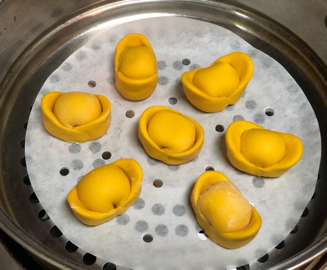 栩妈的家常味做的元宝馒头