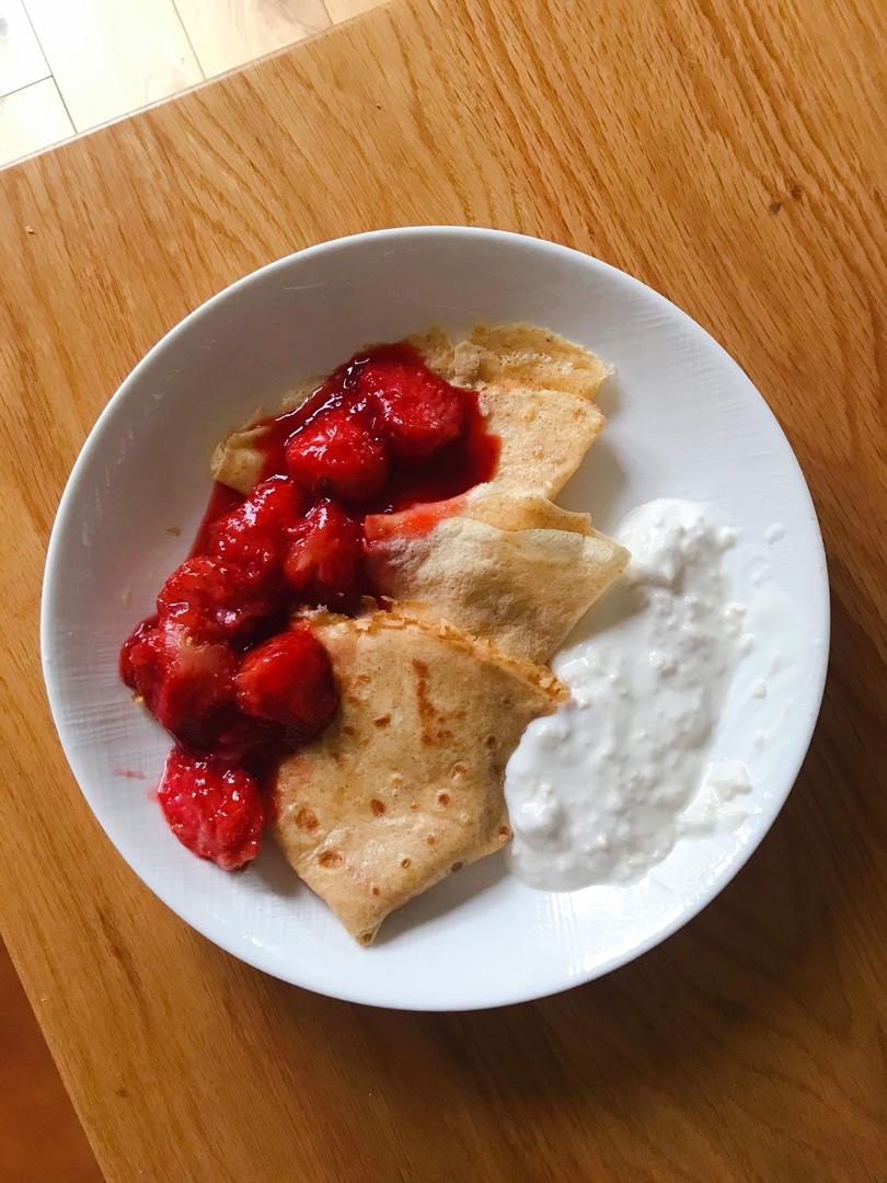 酒酿浆果全麦可丽饼【健康小食】