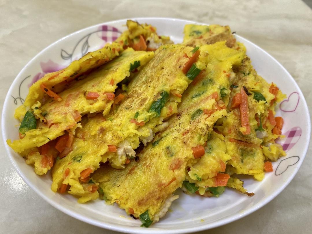 胡萝卜鸡蛋饼