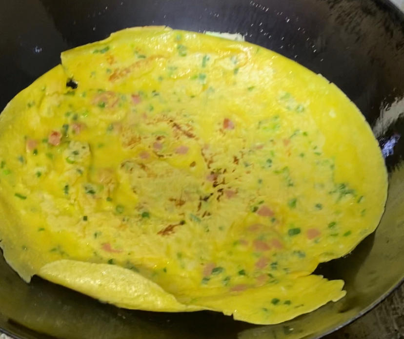 简单快手鸡蛋饼 柔软翻面不破