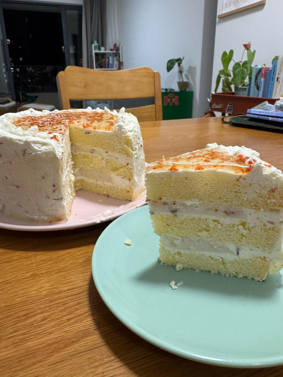 乌龙桂花酒酿奶冻蛋糕