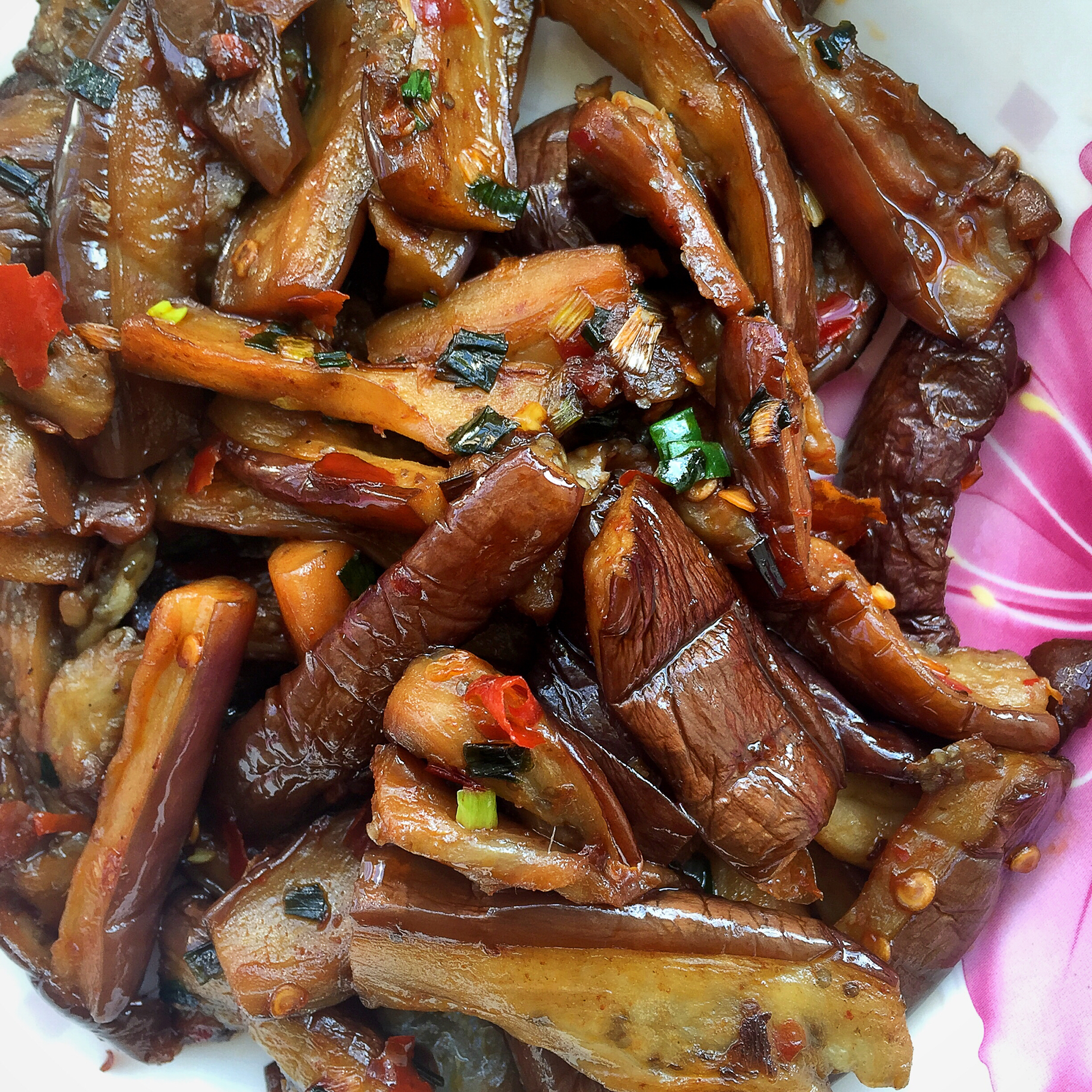 你我她他它还有a做的豆瓣酱炒茄子