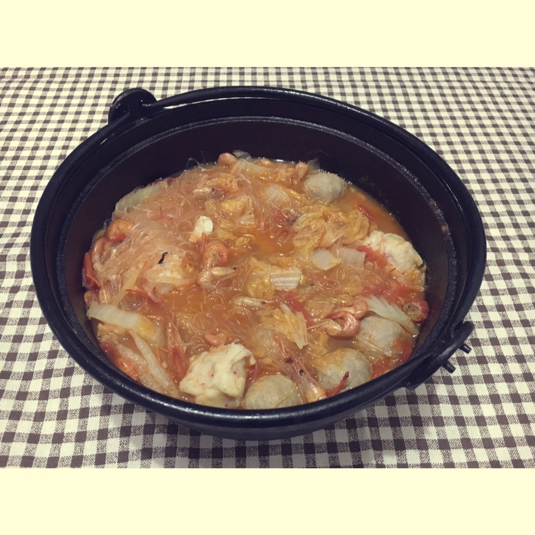 鲜虾白菜粉丝汤