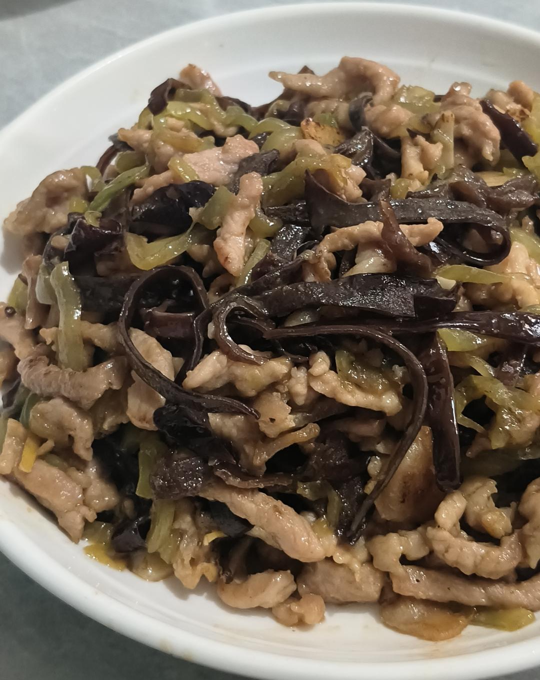 好吃的低卡莴笋肉丝