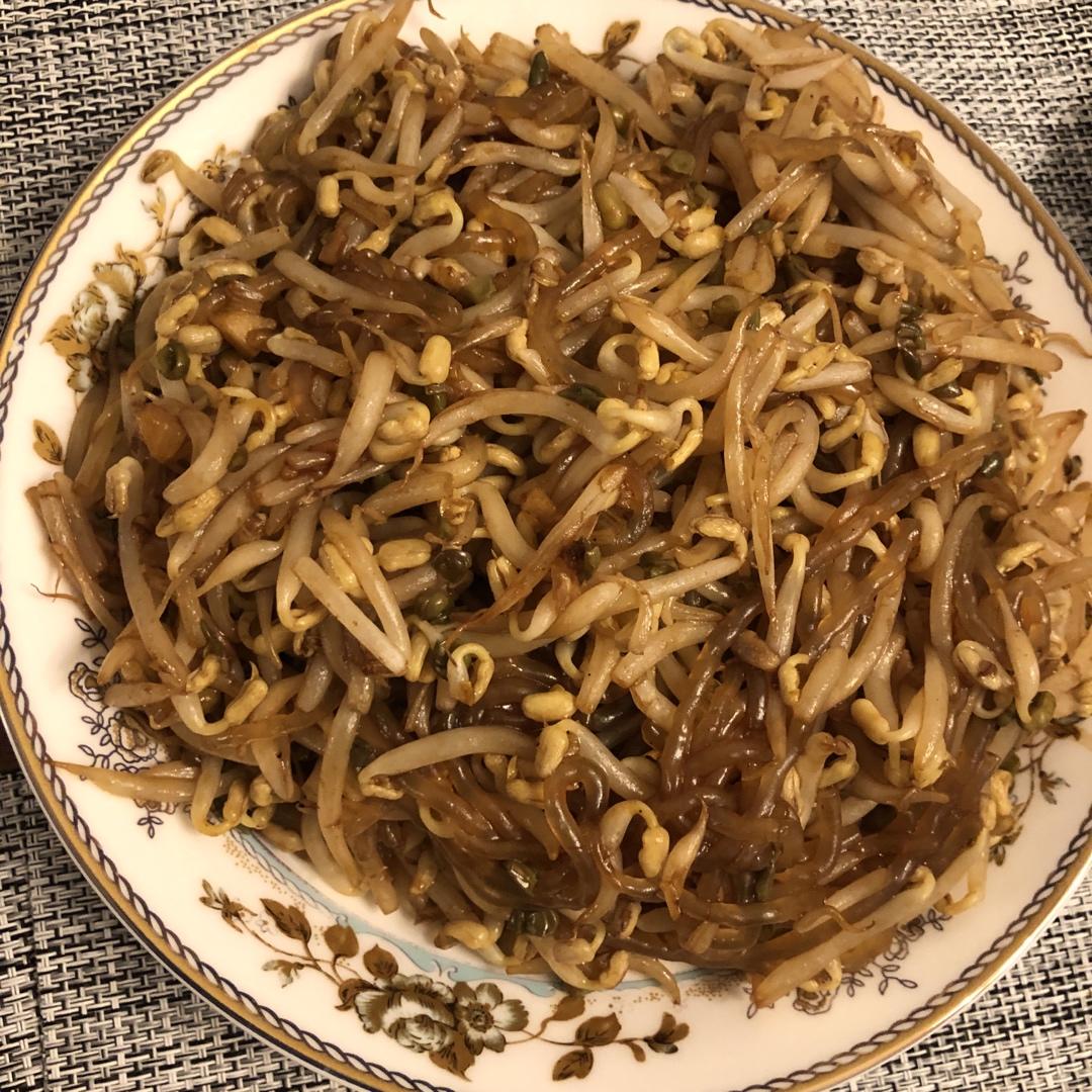 黄豆芽炒粉条