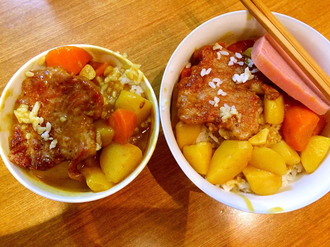 自制咖喱猪排饭的做法