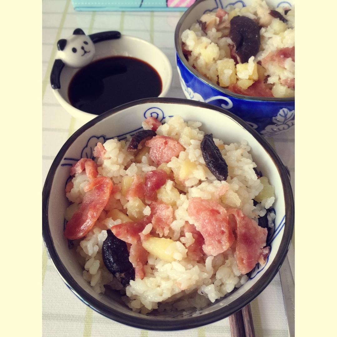 腊肠香菇焖饭