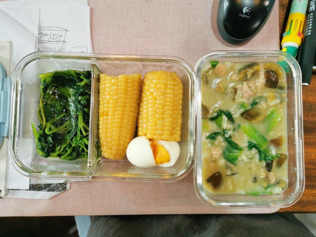 妈妈👩教我做的皮蛋瘦肉粥🥣简单快捷美味😋