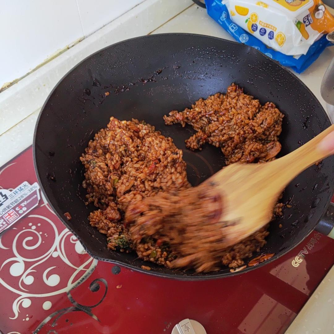 香喷喷的照烧虾仁饭，一碗不够吃