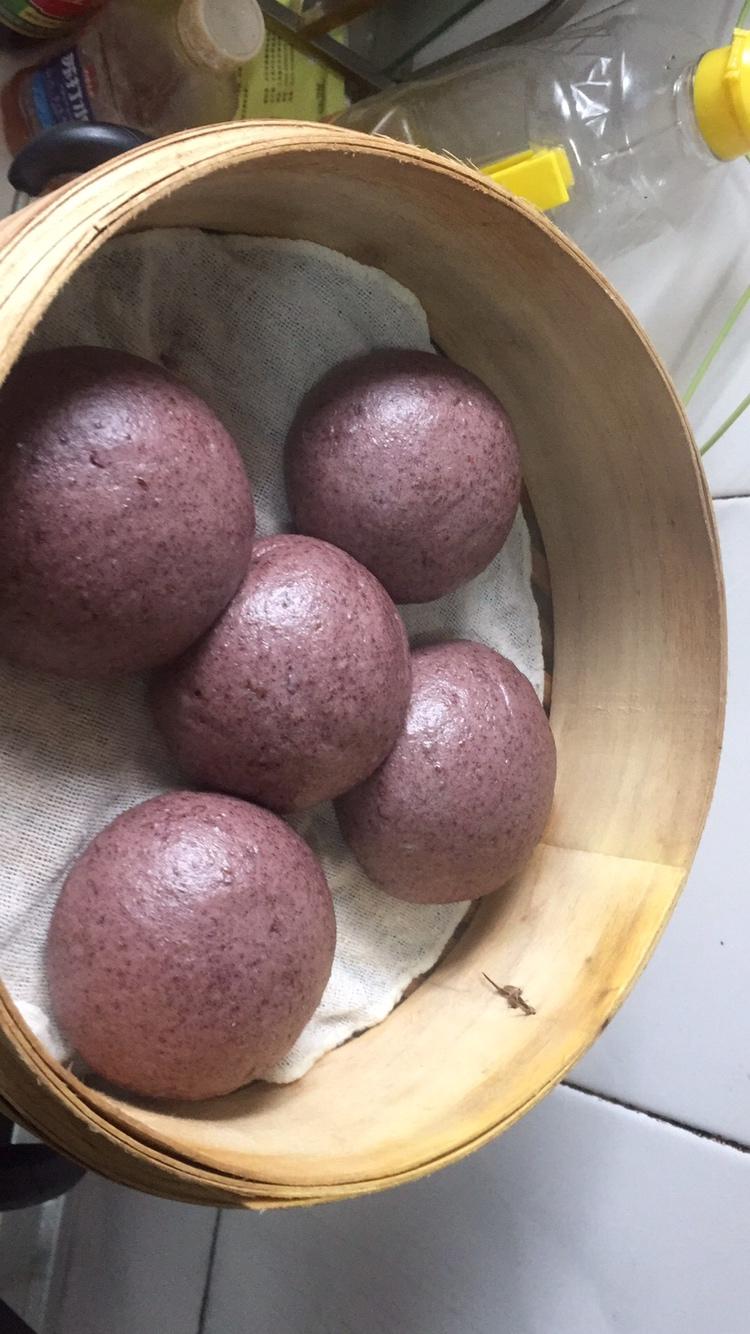 黑米桂花馒头