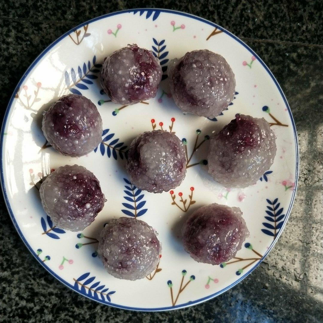 天使翅膀201112做的水晶紫薯团