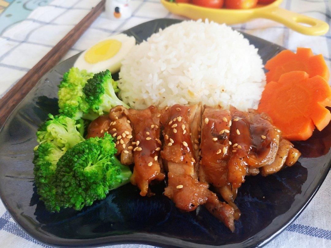 照烧蒜香版鸡腿饭的做法