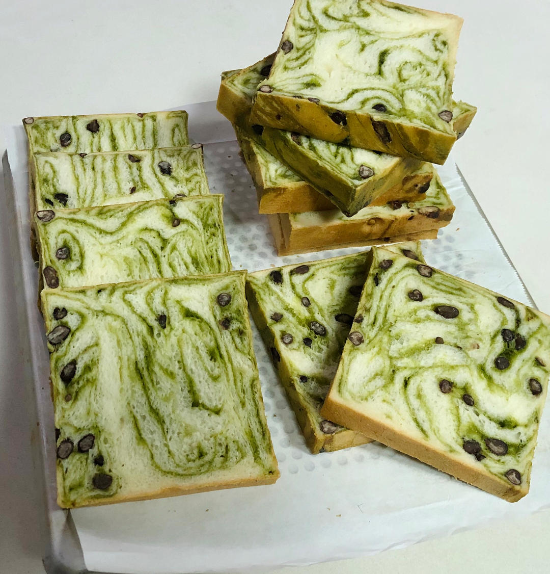 绿色心情---抹茶手撕小吐司