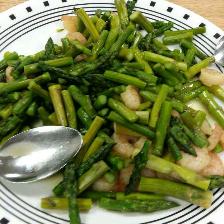 清炒芦笋虾仁