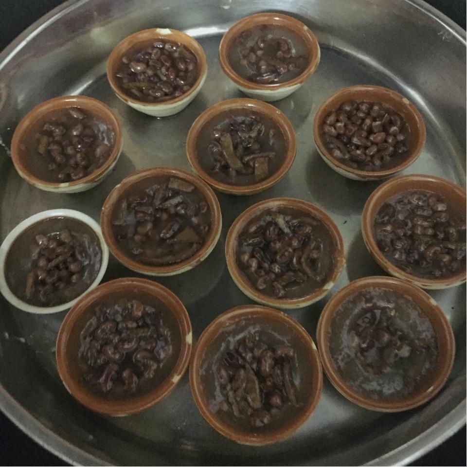 传统黄糖红豆钵仔糕