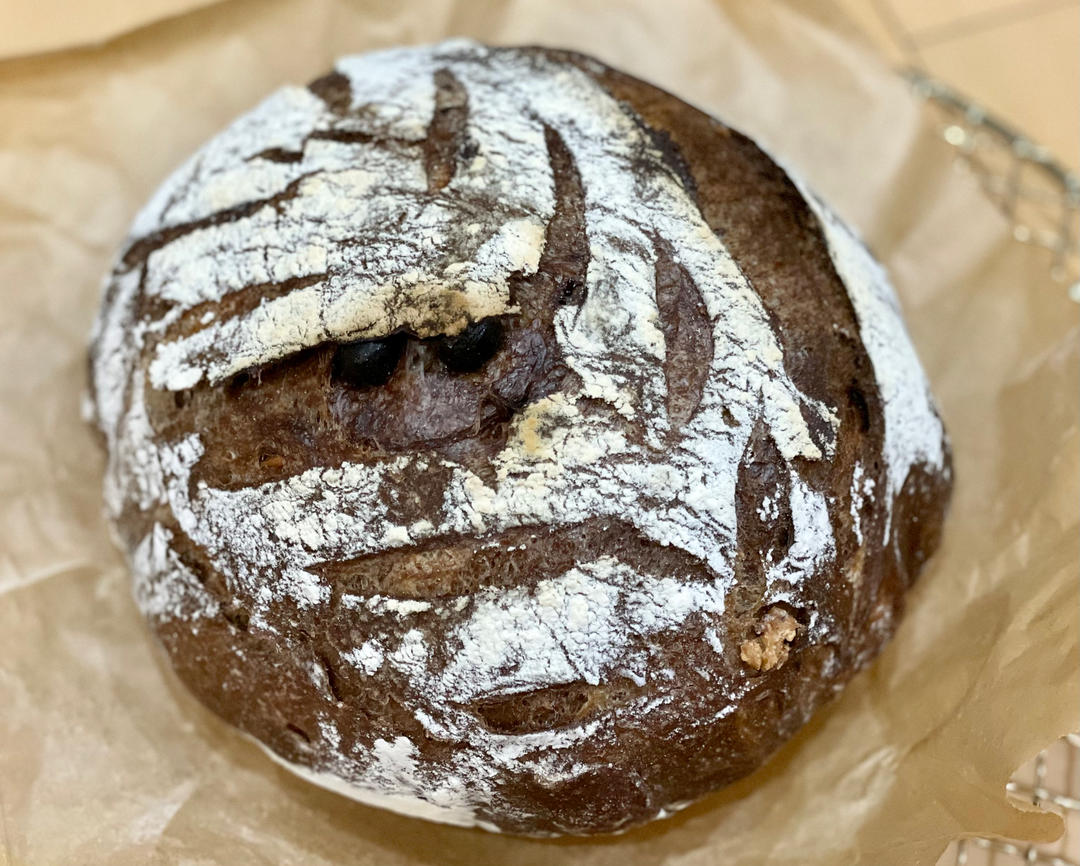 风靡INS的免揉双色开心果双料天然酵母欧包sourdough bread