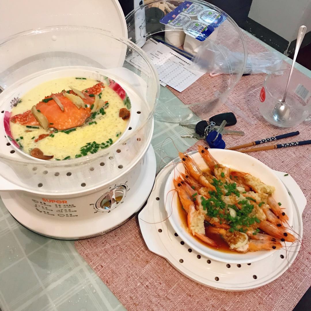 蒜蓉蒸虾