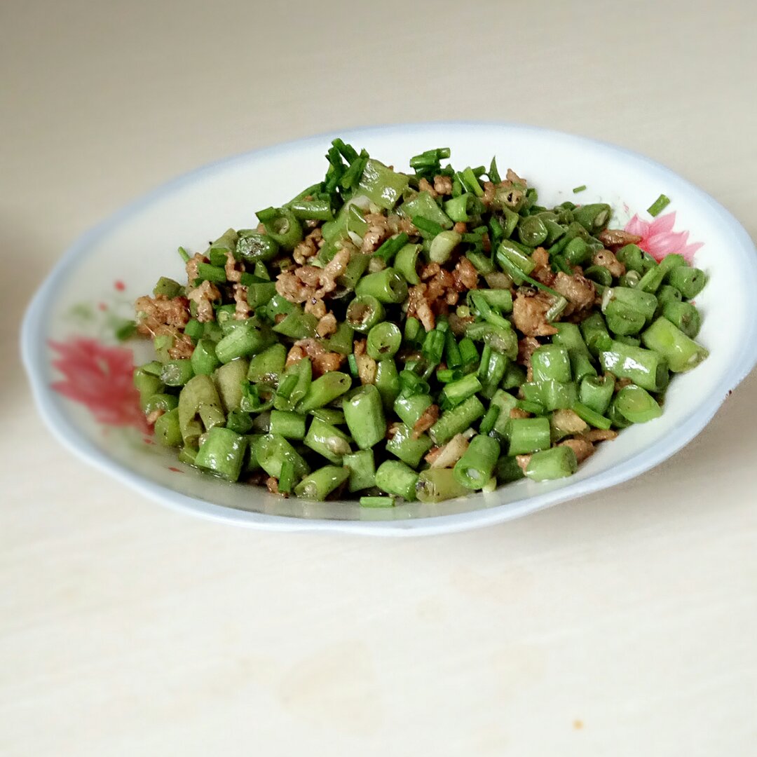 肉沫豆角下饭菜