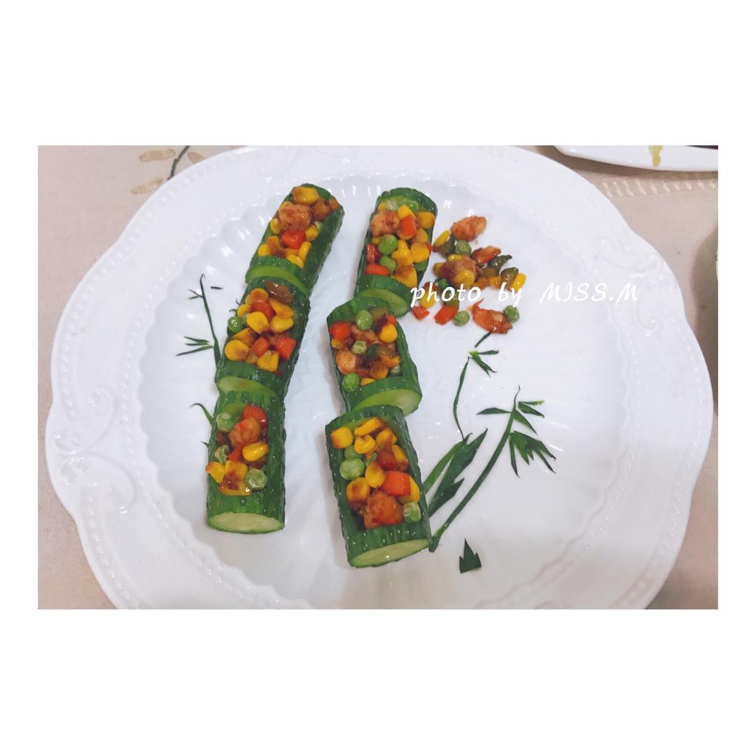 翠竹报春——虾仁炒玉米粒