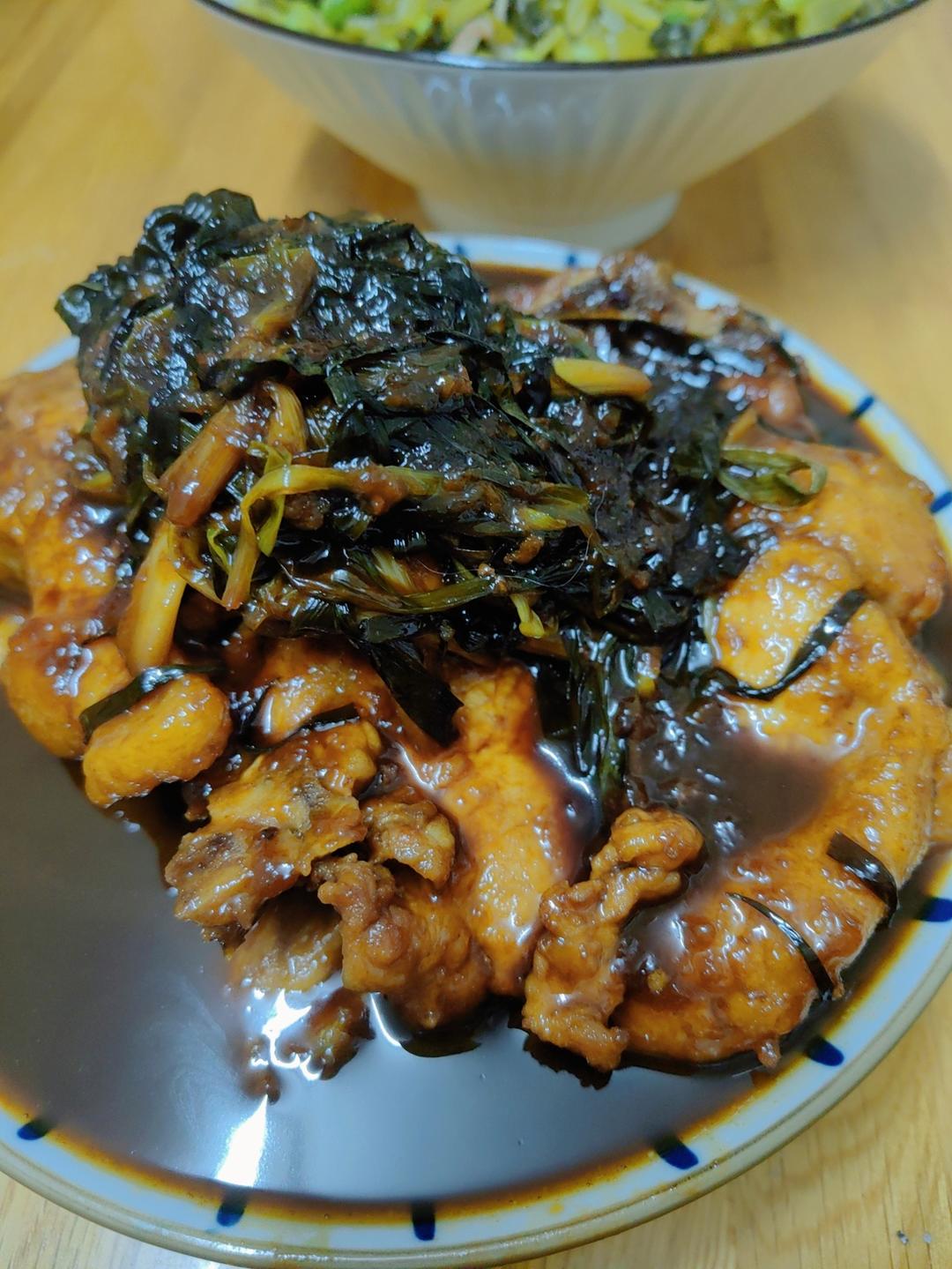 葱烤大排味道嗲，一块大排一碗饭!