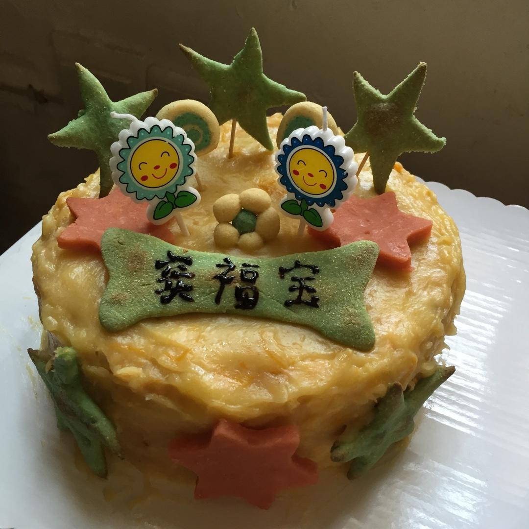 狗狗生日蛋糕（纯天然无色素无面粉）