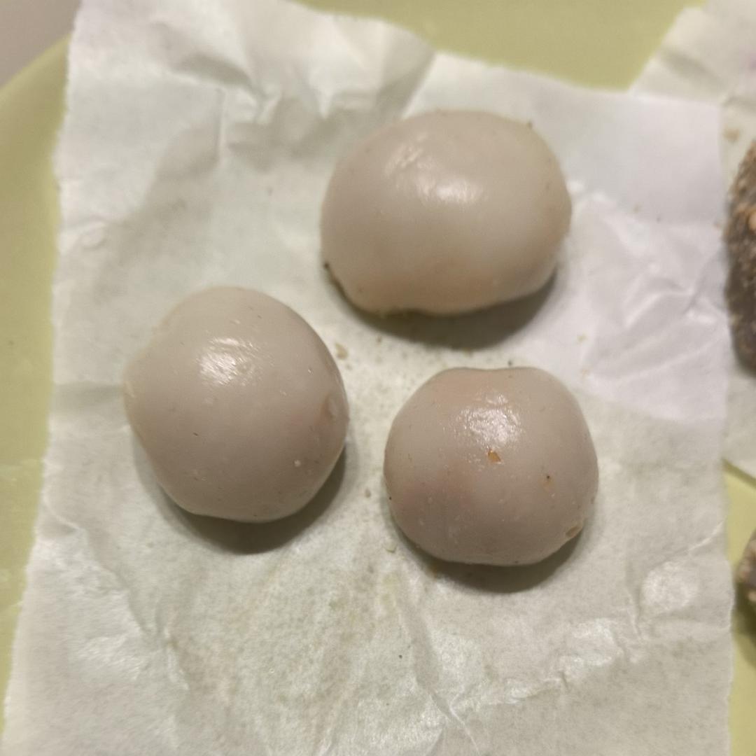免烤箱！凉了也不硬！糯叽叽的芋泥肉松麻薯！