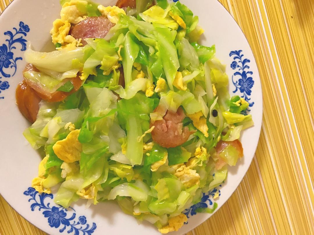卷心菜炒鸡蛋