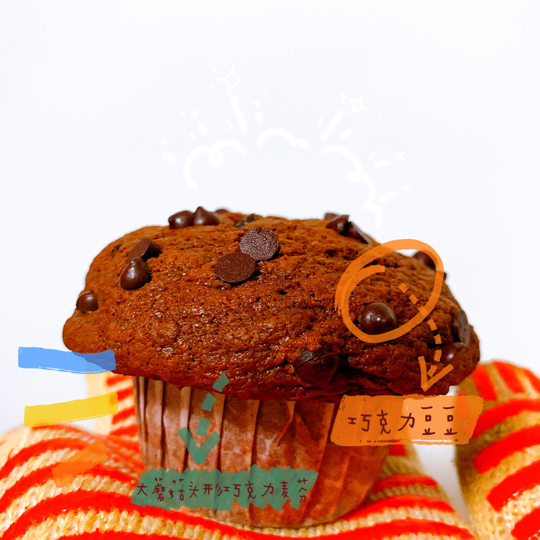 shio223做的蘑菇头巧克力麦芬