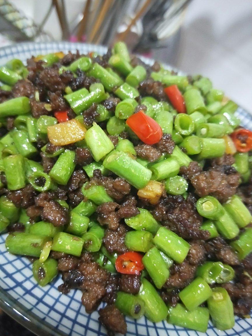 肉沫豆角下饭菜