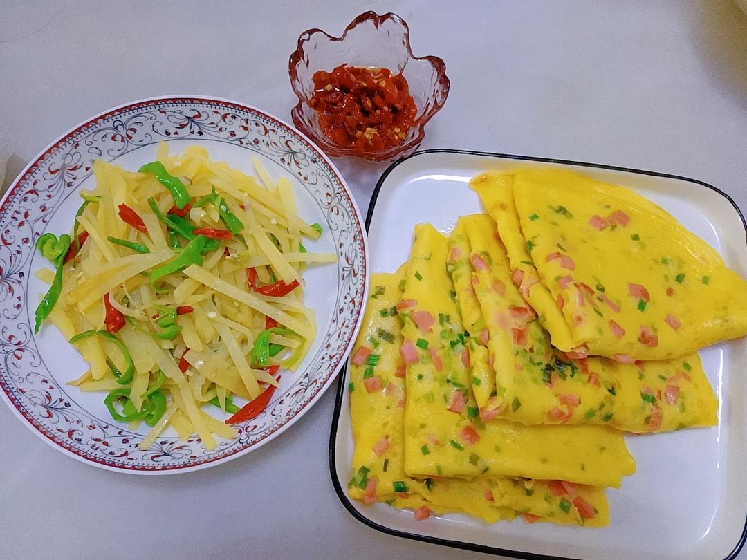 简单又营养的葱花鸡蛋饼