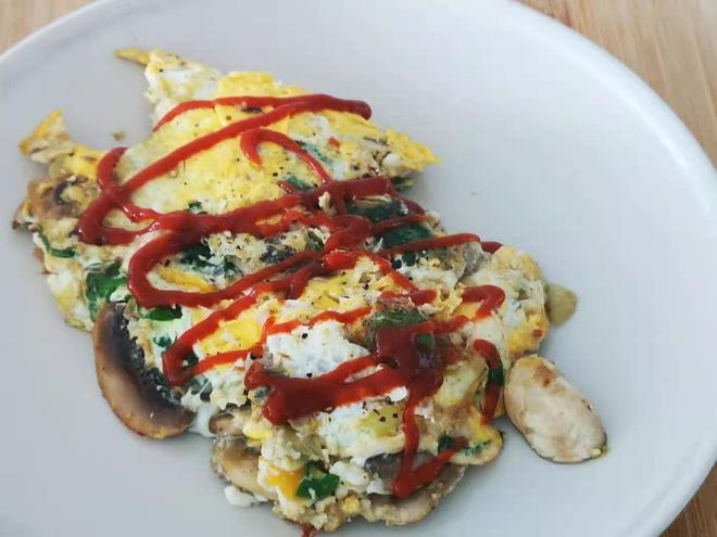 减脂快手餐之蘑菇菜蔬煎蛋的做法