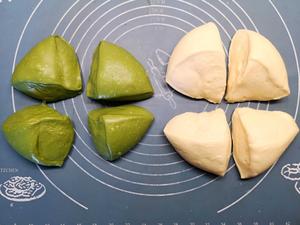 抹茶红豆双色面包（水合法，一次发酵）的做法 步骤11