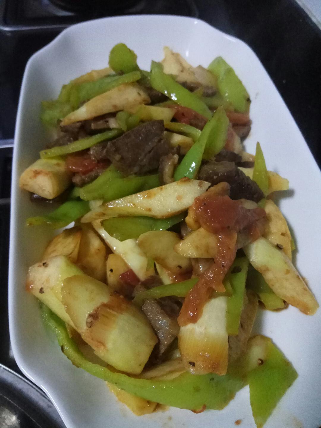 茭白炒青椒