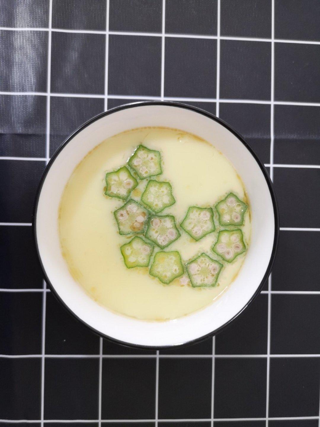 秋葵鸡蛋羹