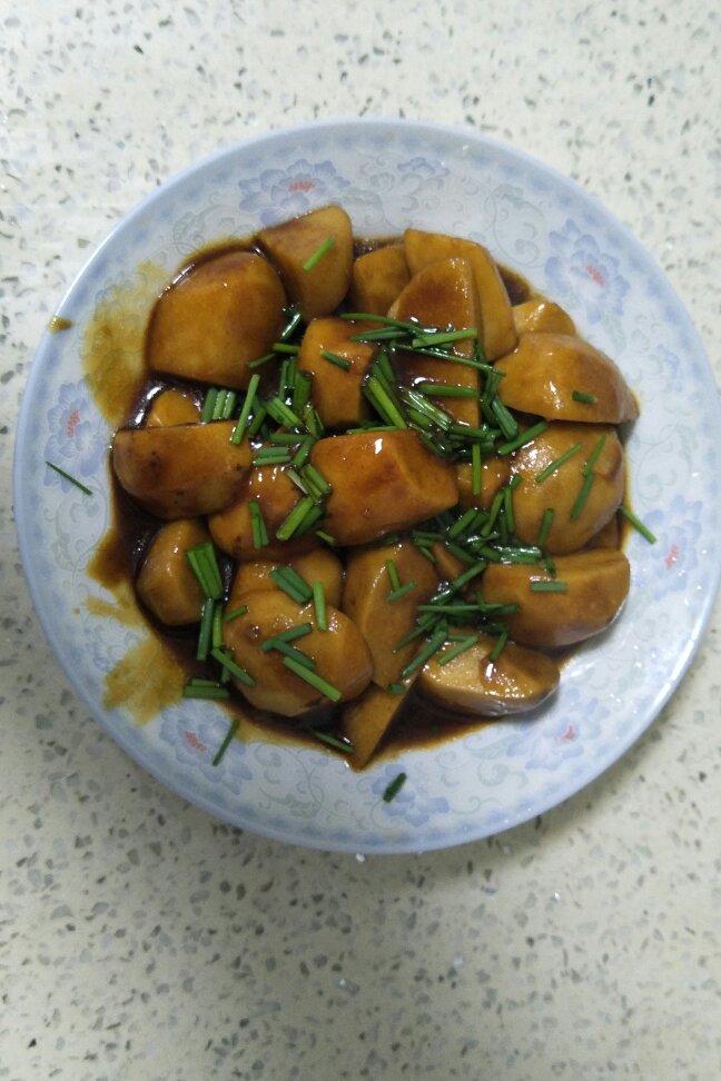 手机用户1141w7hd做的厨房新手期的葱油红烧芋艿