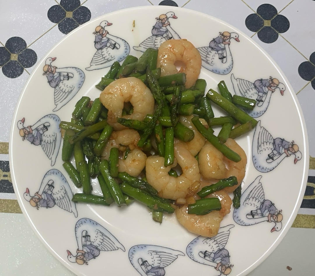 芦笋炒虾仁