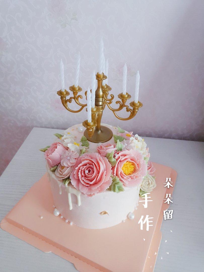 韩式裱花豆沙霜