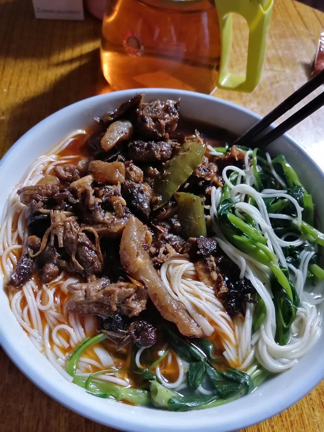 快手早餐-酱汤面，汤都喝光