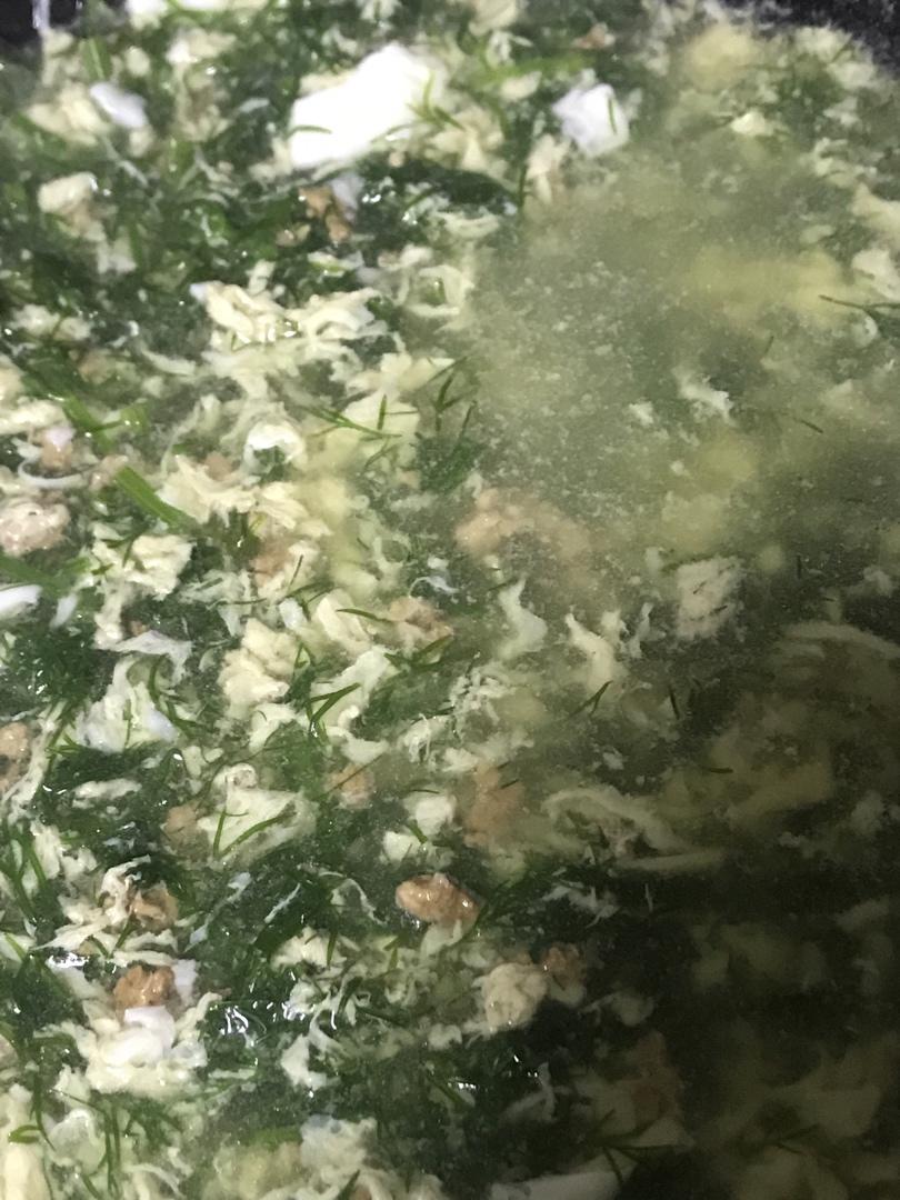 茴香肉末蛋汤